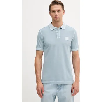 Pánské tričko Bavlněné polo tričko United Colors of Benetton 3089U302D modrá 50X, vel. XXL