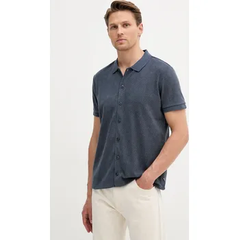 Pánská košile Košile Guess CALVIN pánská, modrá barva, regular, s klasickým límcem, M5YP20 KCWN2 M5YP20.KCWN2 95X, vel. XL