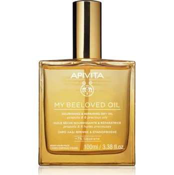 Vlasová regenerace Apivita My Beeloved Oil vyživující suchý olej na obličej, tělo a vlasy 100 ml