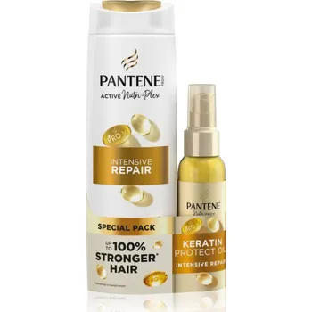 Vlasová regenerace Pantene Pro-V Active Nutri Plex Pantene Pro-V Active Nutri Plex Intensive Repair šampon pro poškozené vlasy 400 ml + Pantene Pro-V Keratin Protect Oil suchý olej na vlasy 100 ml