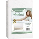 Prostěradlo Mikroflanel bílá 180x200 cm