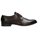 Tmavě Hnědé Pánské Společenské Polobotky Z Lícové Kůže Wojas 703054 47