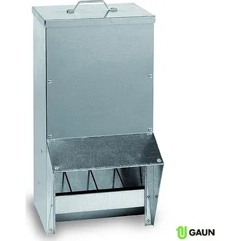 krmítko pro hospodářská zvířata Gaun Krmítko venkovní plechové model Bordeaux P 190x340x235mm 10 l pro drůbež a holuby 30085