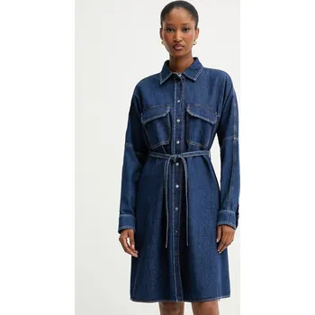 Dámské šaty Džínové šaty Weekend Max Mara BALENIO tmavomodrá barva, mini, 2525226081600 59X, vel. 38