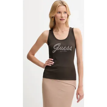 Guess Top W5YP00 KCXJ2 Hnědá Regular Fit S
