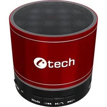 Audio C-TECH reproduktor SPK-08R, bluetooth, baterie, USB-C, červená