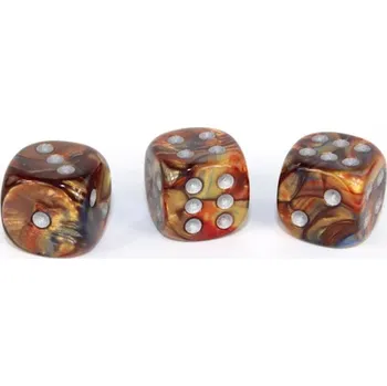 Příslušenství k deskovým hrám Chessex Sada 12 kostek D6 - Lustrous Gold / Silver (Chessex)