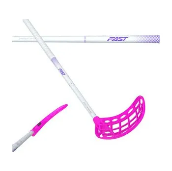 Florbal Fat Pipe FAST 29 THIN JAB FH2 PINK Florbalová hůl bílá / růžová, Levá (levá ruka dole), 96cm (=106cm)