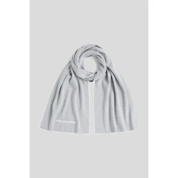 Šála Šála Karl Lagerfeld K/ESSENTIAL dámská, šedá barva, A3W33144 90X, vel. ONE SIZE