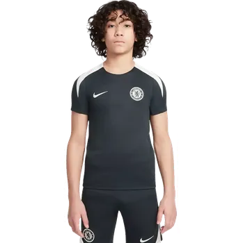 Chlapecké tričko Dětské tréninkové tričko Nike Chelsea FC 25/26 Strike tmavě zelené