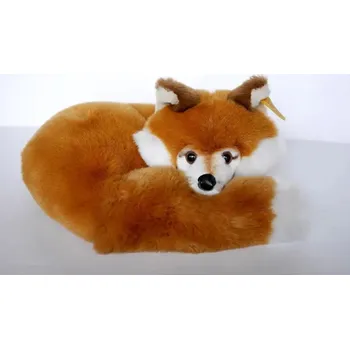 plyšák Steiff Liška "Xorry" 070051 s knoflíkem a vlajkou, 22 cm