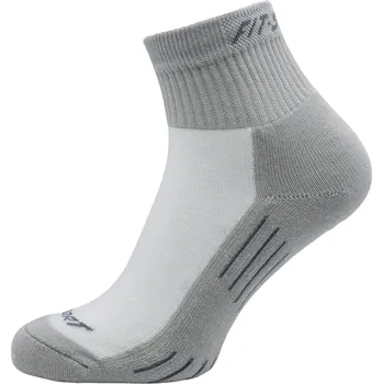 Pánské ponožky ROTEX Vysočina s.r.o. A40 – bavlněné půlfroté sportovní elastické ponožky Barva: bílo-šedá, Velikost: 30-31