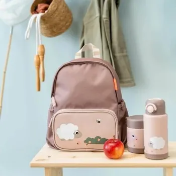 Dětský batoh Done by Deer Dětský batoh Tiny Farm 7,5 l - Růžový