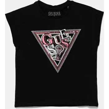 Dívčí tričko Dětské tričko Guess J5YI04.K6YW4.9BYA černá 99X, vel. 122-125