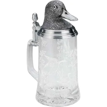 Artina Korbel s 3D víčkem, 500 ml, motiv s kachnou, sklo a cín