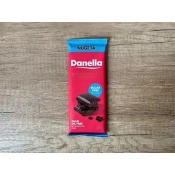 Čokoláda Nugeta Danella Hořká čokoláda bez cukru 85g