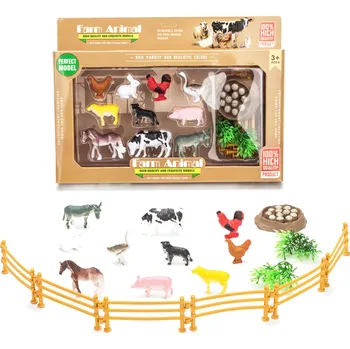 Figurka Zvířátka farma figurky set s ohrádkou 13 ks