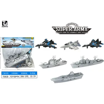 Hračka Vojenská sada lodě a letadla set