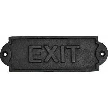 Karnevalový kostým Výprodej Litinová dveřní cedule EXIT (Východ), rustikální styl - Outlet