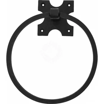 Karnevalový kostým Výprodej Kovaný kruhový držák na ručníky, rustikální kříž - Outlet