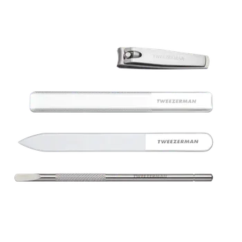 Tweezerman Glass Manicure Set, sada na manikúru se skleněnými pilníky + Dárek k nákupu