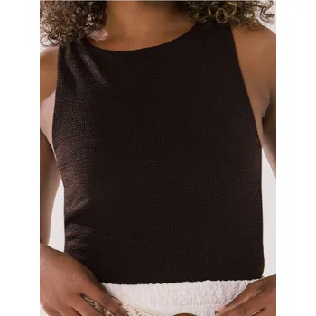 Sinsay - Top se řasením - tmavě hnědá - 653EU-89X - 653EU-89X-XS