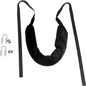 Měkká pomůcka pro strečink zad a oporu páteře | zádová opěrka, bederní pás - černý