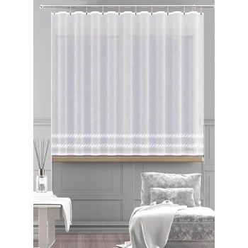 Záclona žakárová, Marilyn metráž s olůvkem, bílá