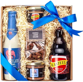 Dárkový potravinový koš Párování-piva-a-paštik dárkový balíček
