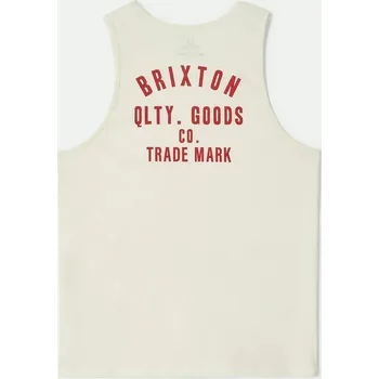 Pánské tílko BRIXTON tílko - Woodburn Tank Top Off White/Crimson (OFWCR)