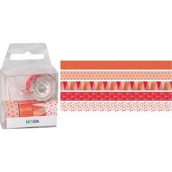 Lepicí páska Samolepicí páska "Mini" 12 mm x 3 m - červená, 5 ks