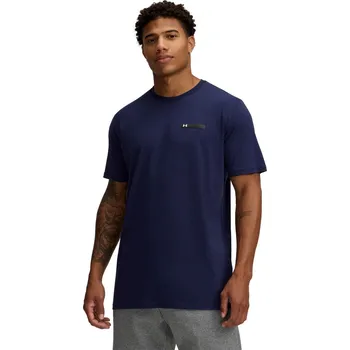 Pánské tričko Pánské tričko s krátkým rukávem Under Armour LC STRIP LOGO SS TEE modré 1390203-410 - S | UK 13 | US 14
