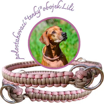 Obojek pro psa Polostahovací "tenký" obojek "Lili" 49 -50cm