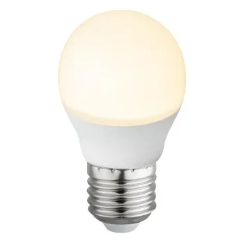 Osvětlení GLOBO LED žárovka, plast bílý, Ø4,7cm, V:8,8cm, 1xE27 ILLU 6W 230V, 550lm, 3000K.