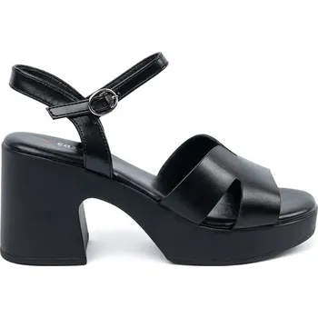 Dámské sandále Černé dámské sandály na sloupku AI25B Velikost: 37