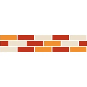 Obklad Villeroy & Boch obklad 5x25, matný, barva béžová/červená/oranžová