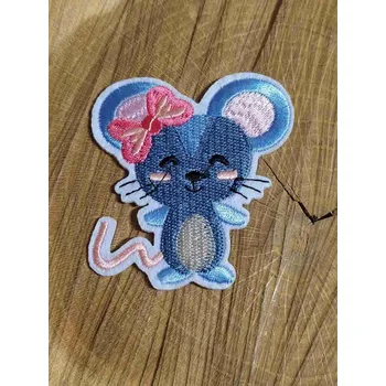 Textilní nažehlovací páska Nažehlovačka myška s mašlí