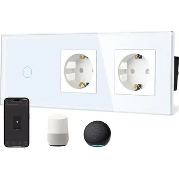 TAWOIA Chytrý dotykový WiFi vypínač světel (vyžaduje neutrální vodič) s dvojitou standardní