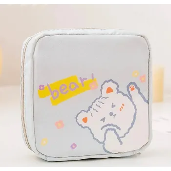 Nákupní taška Roztomilá malá hygienická taška s motivem zvířátek | taška, hygienická - Světle modrá kočka