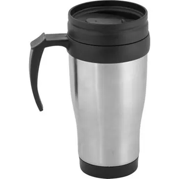 Kojenecká výživa Termo hrnek, stříbrno-černý, 450 ml