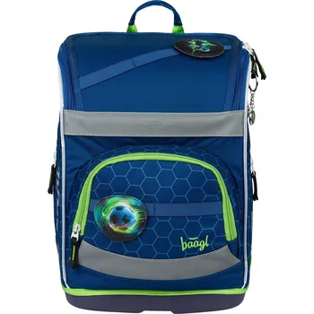 Školní batoh Baagl Školní aktovka Zippy Plus Fotbalový míč