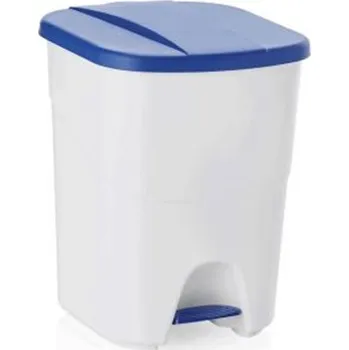 Odpadkový koš Odpadkový koš s pedálem modré víko 40 l 100027475