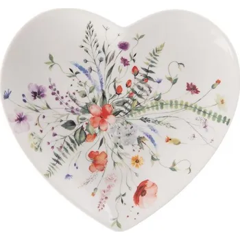 Talíř Talíř porcelánový dezertní MÁK srdce 17,5x17 cm O0558