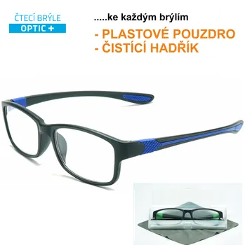 Brýle na čtení OPTIC+ Excellent, dioptrické čtecí brýle, modré 2.00