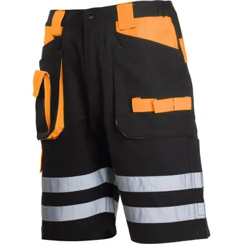 Pánské kraťasy LAHTI PRO KRÁTKÉ ŠORTKY ČERNÉ POM 100% BAVLNA S REFLEXEM Velikost: XL