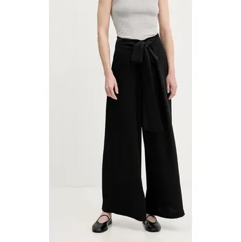 Dámské kalhoty Kalhoty Answear.LAB dámské, černá barva, široké, high waist L9118.hak 99X, vel. M/L