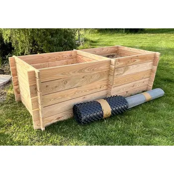 ZahradniDekorace Vyvýšené záhony - modřínové dřevo, NATUR II 70x165, výška 50 cm