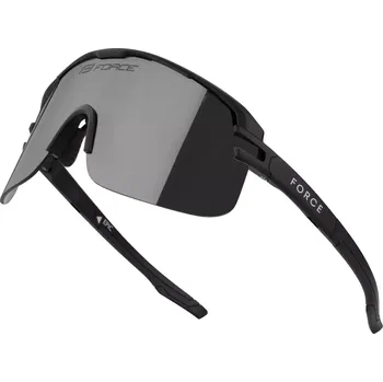 cyklistické brýle brýle FORCE EPIC, černé, černé zrc. sklo