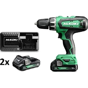 HiKOKI - 18V AKU vrtačka s příklepem, 2x aku 2,0 Ah Li-Ion, nabíječka DV18DFWKZ