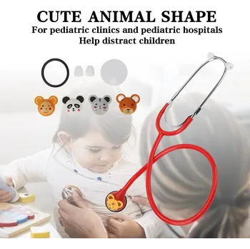Stetoskop Dětský barevný stetoskop se zvířátky pro vyšetření | dětský fonendoskop, stetoskop pro děti
